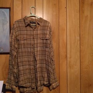original men's "PLAID LINEN" button shirt by RALPH LAUREN